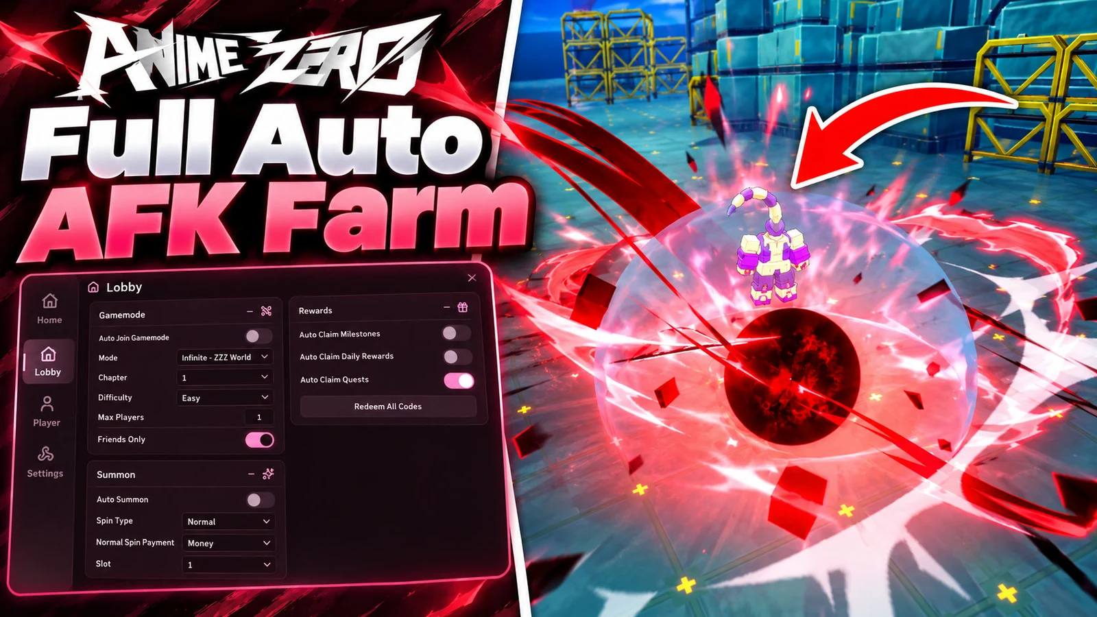 Auto Farm, Farm Modes & Auto Next Area