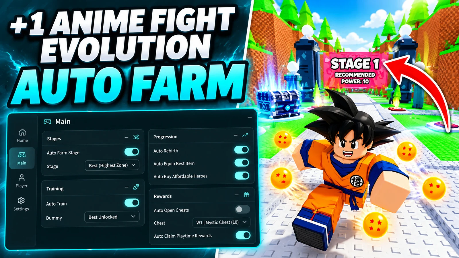 Auto Farm Stage, Auto Train & Auto Rebirth